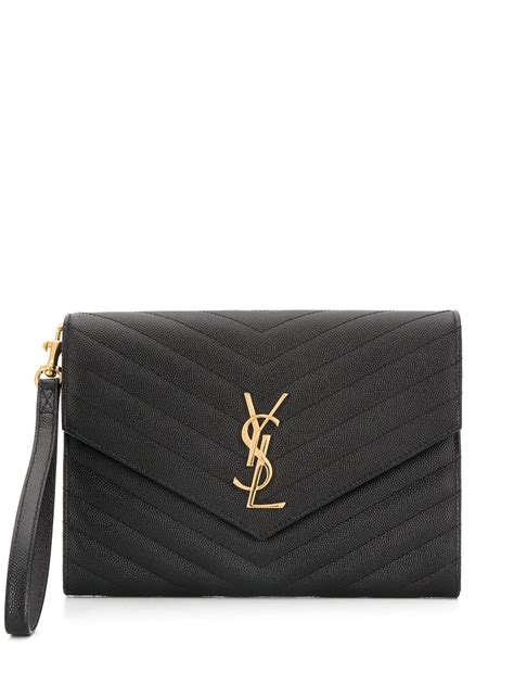 ysl clutch classic monogram|farfetch ysl clutch.